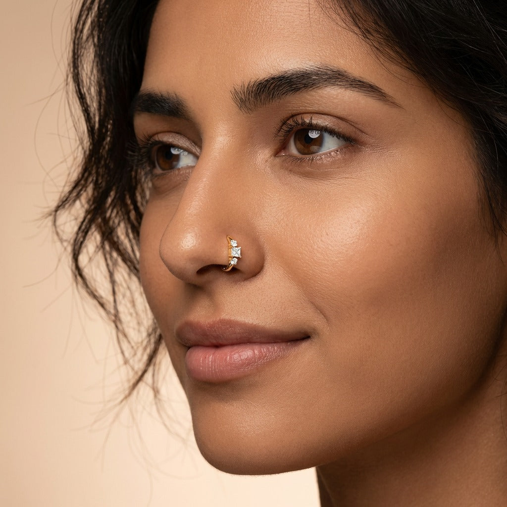 Beloved Hoops Piercing body jewelry, solid 18K gold, view 2 of 8