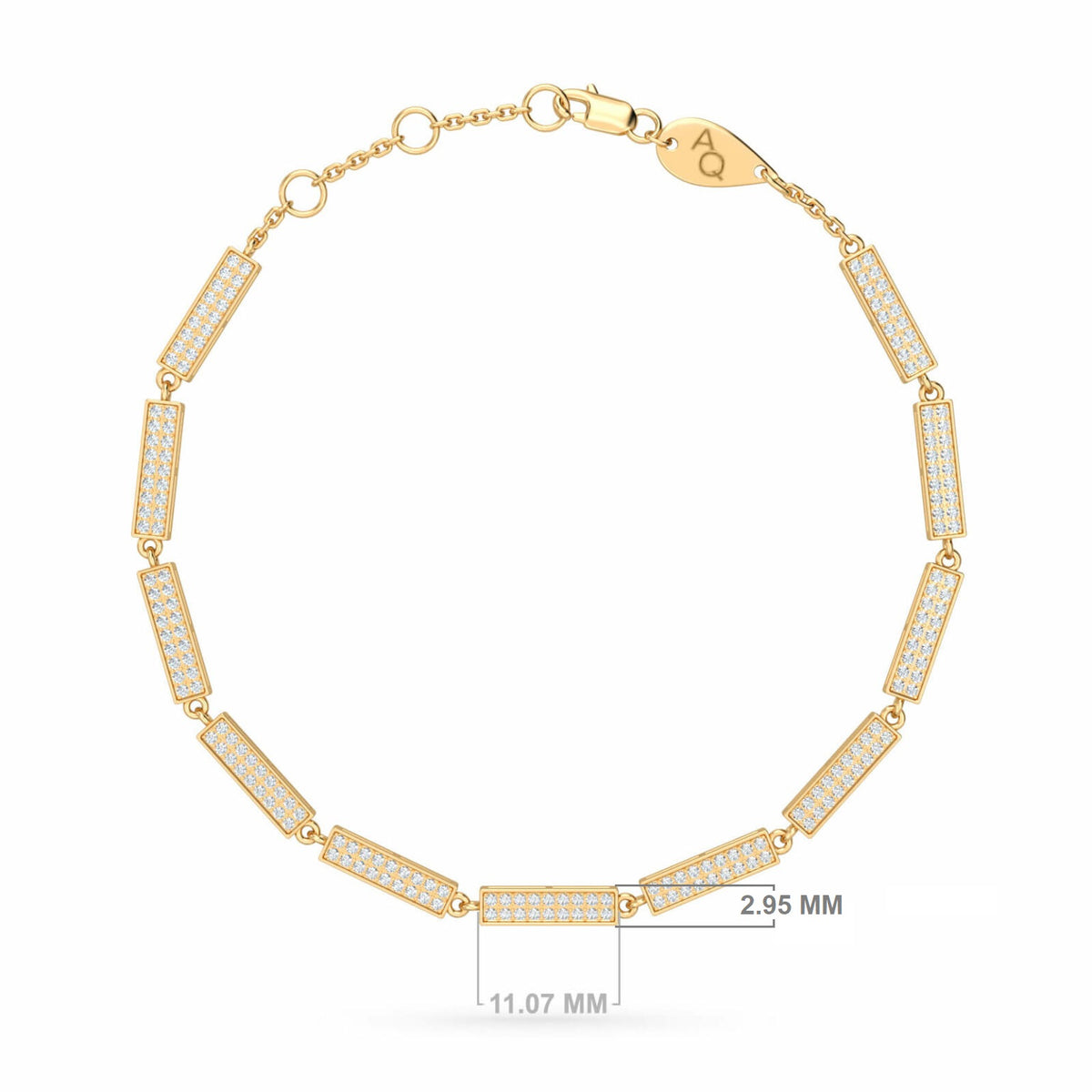Winston Full Diamonds Bracelet, solid 18K gold, view 3 of 6