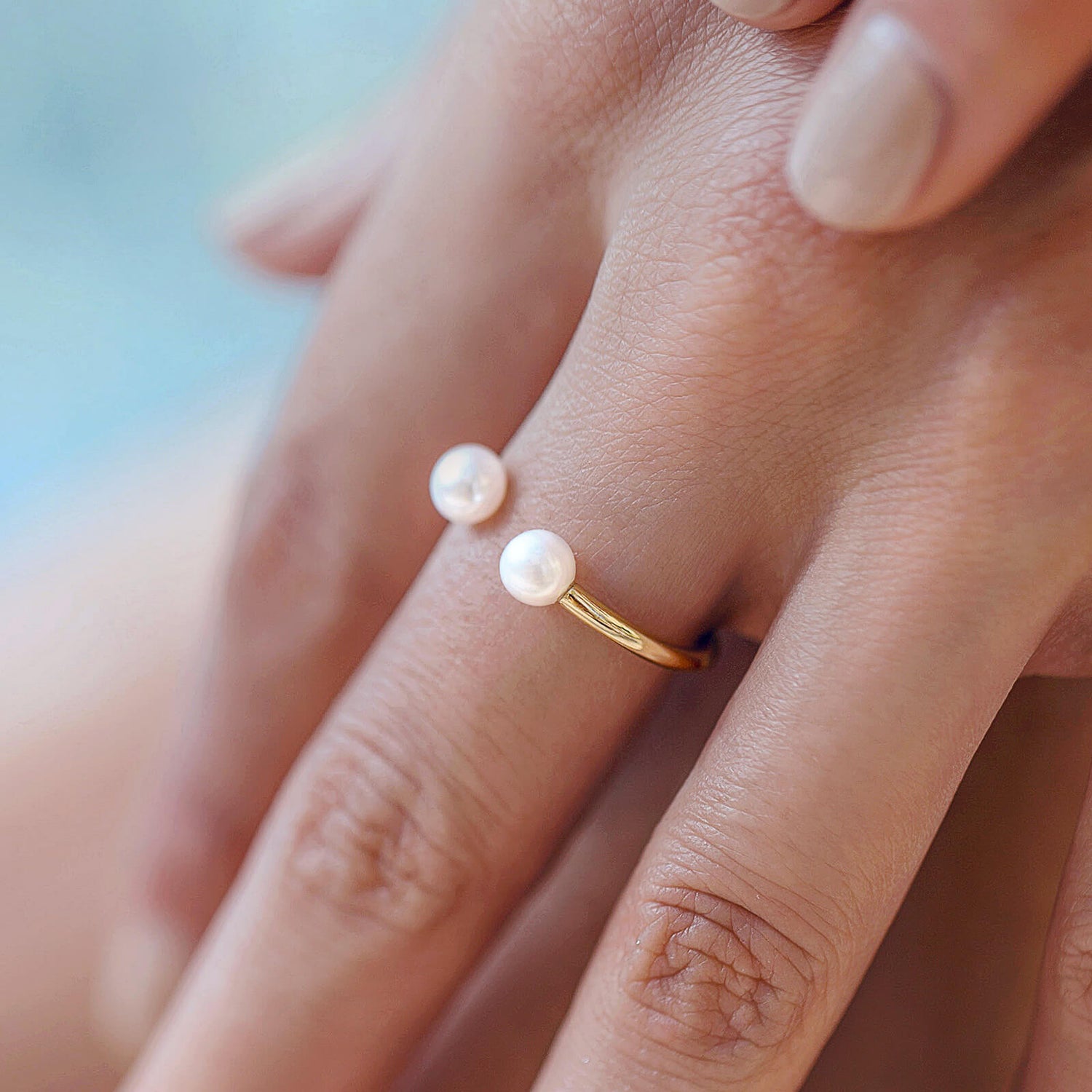 You and Me Pearls Ring