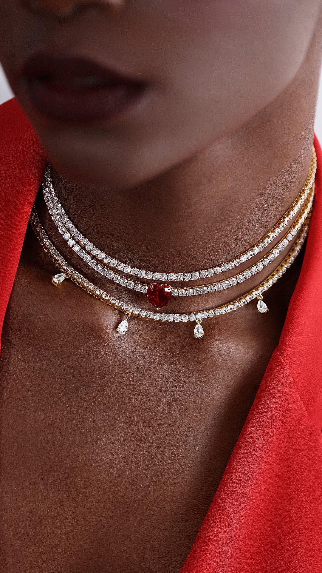 Scarlett Heart Tennis Choker
