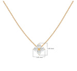 Fairy Necklace in 18K gold worn at the collarbone – Aquae Jewels