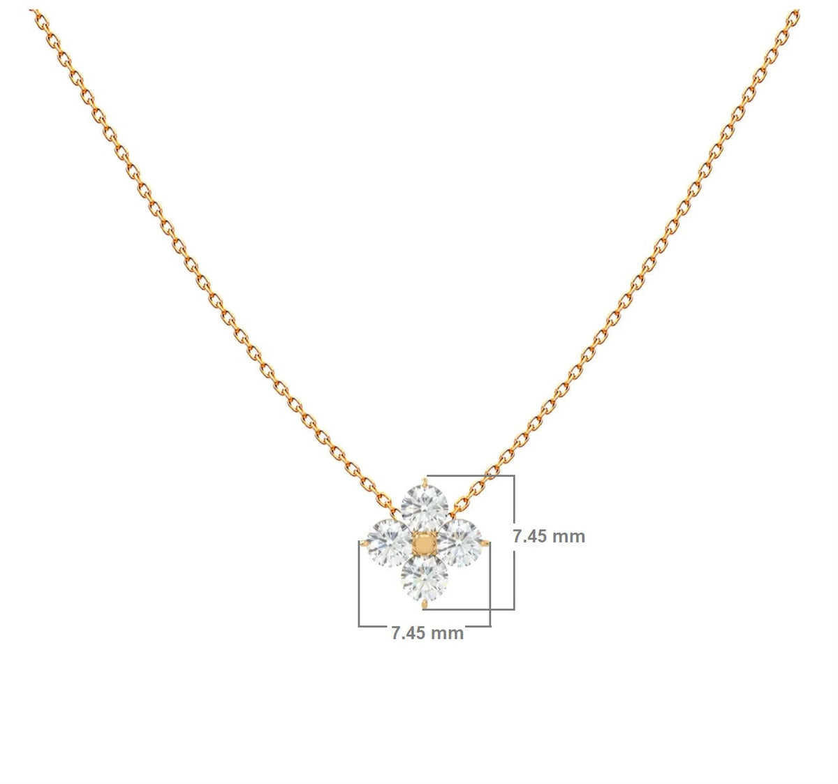 Fairy Necklace in 18K gold worn at the collarbone – Aquae Jewels