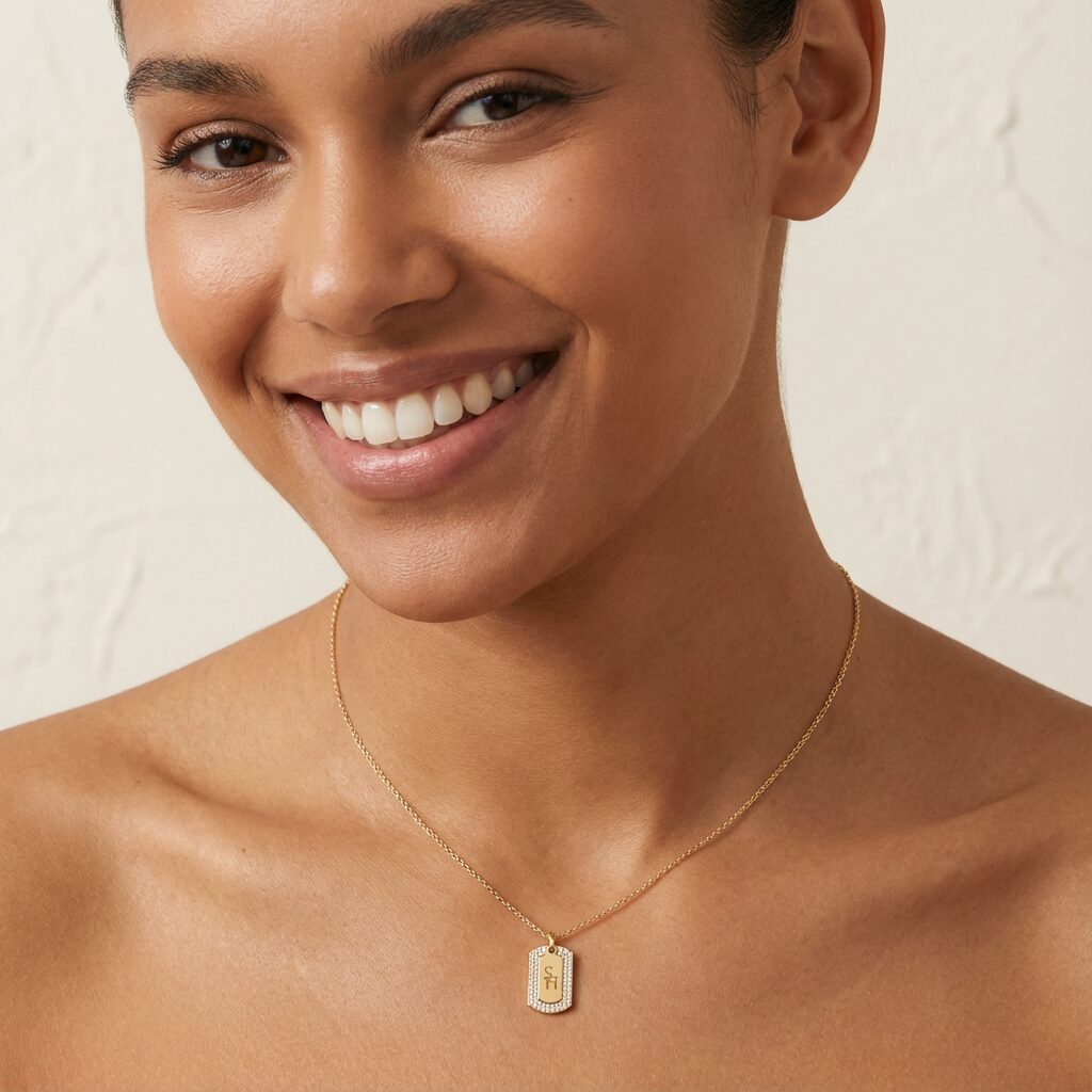 Monogram Tag Necklace