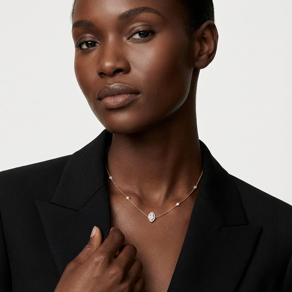 Marquise-Cut Diamond Necklace