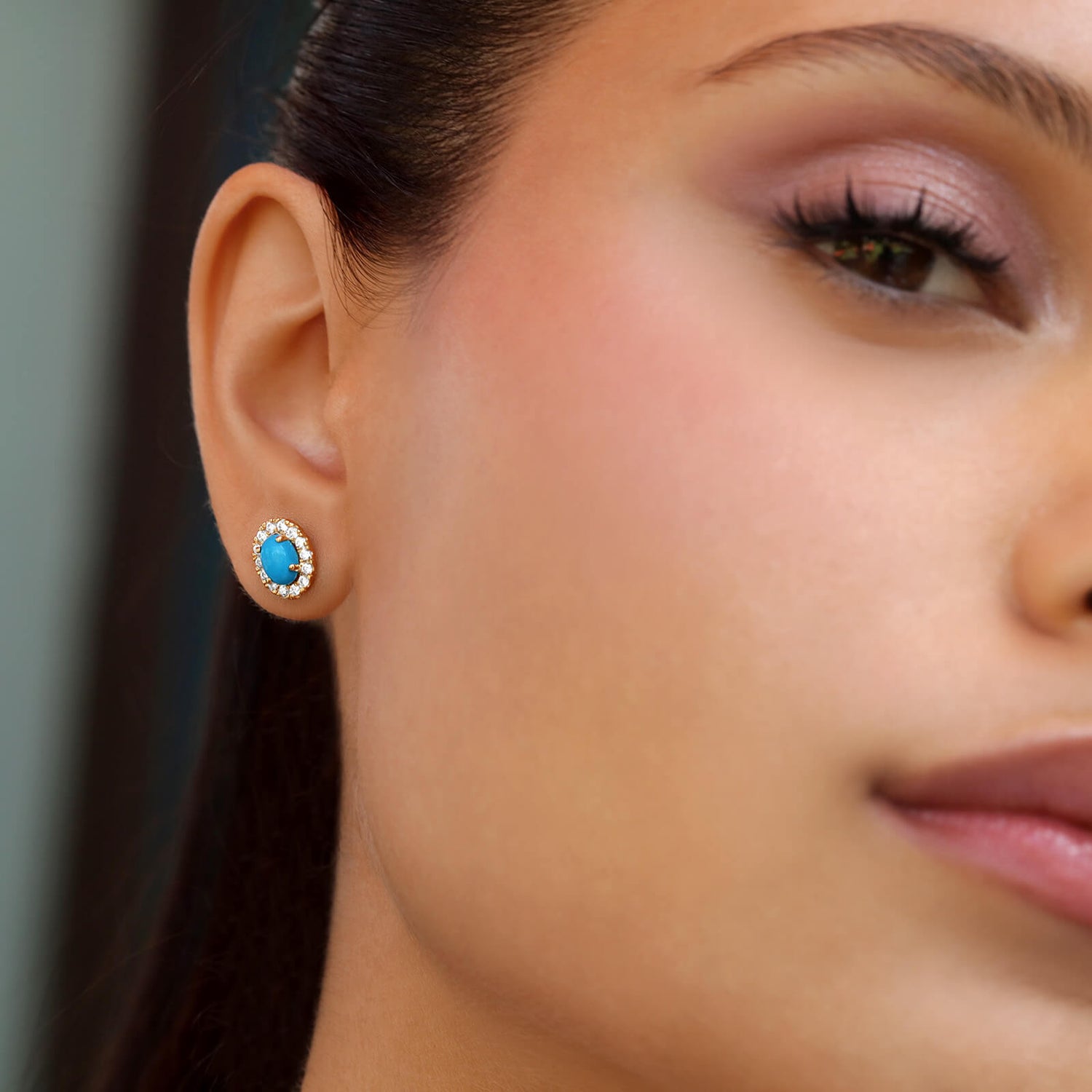 Turquoise Princess Stud Earrings