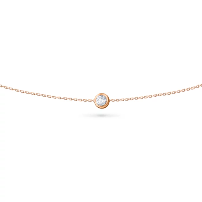 Belly Chain Solitaire Diamond - rose gold - Aquae Jewels - Exquisite Jewelry in 18k Gold & Diamonds | Dubai