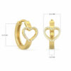 BABY EARRINGS HOOPS DIAMOND HEART