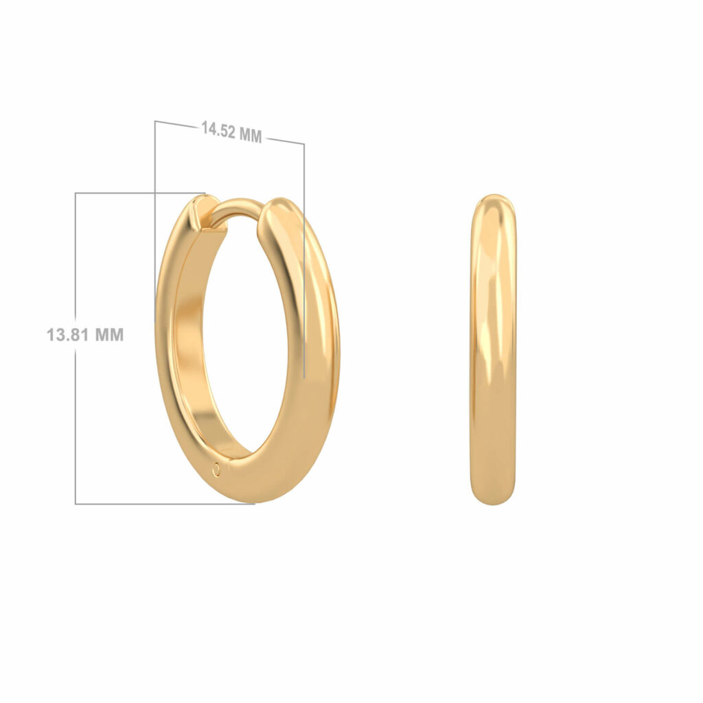 Ohrringe Nur Gold Hoops PAAR Y SIZE