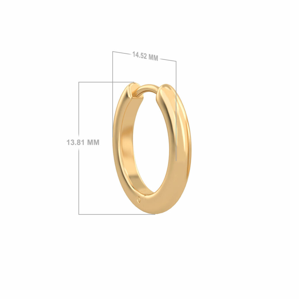 Ohrringe Nur Gold Hoops SINGLE Y SIZE