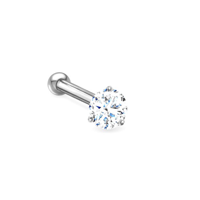 Nose Pin Earring - A naked diamond shine is beautiful and charming for modern women who want to complete their look with radiant elegance.