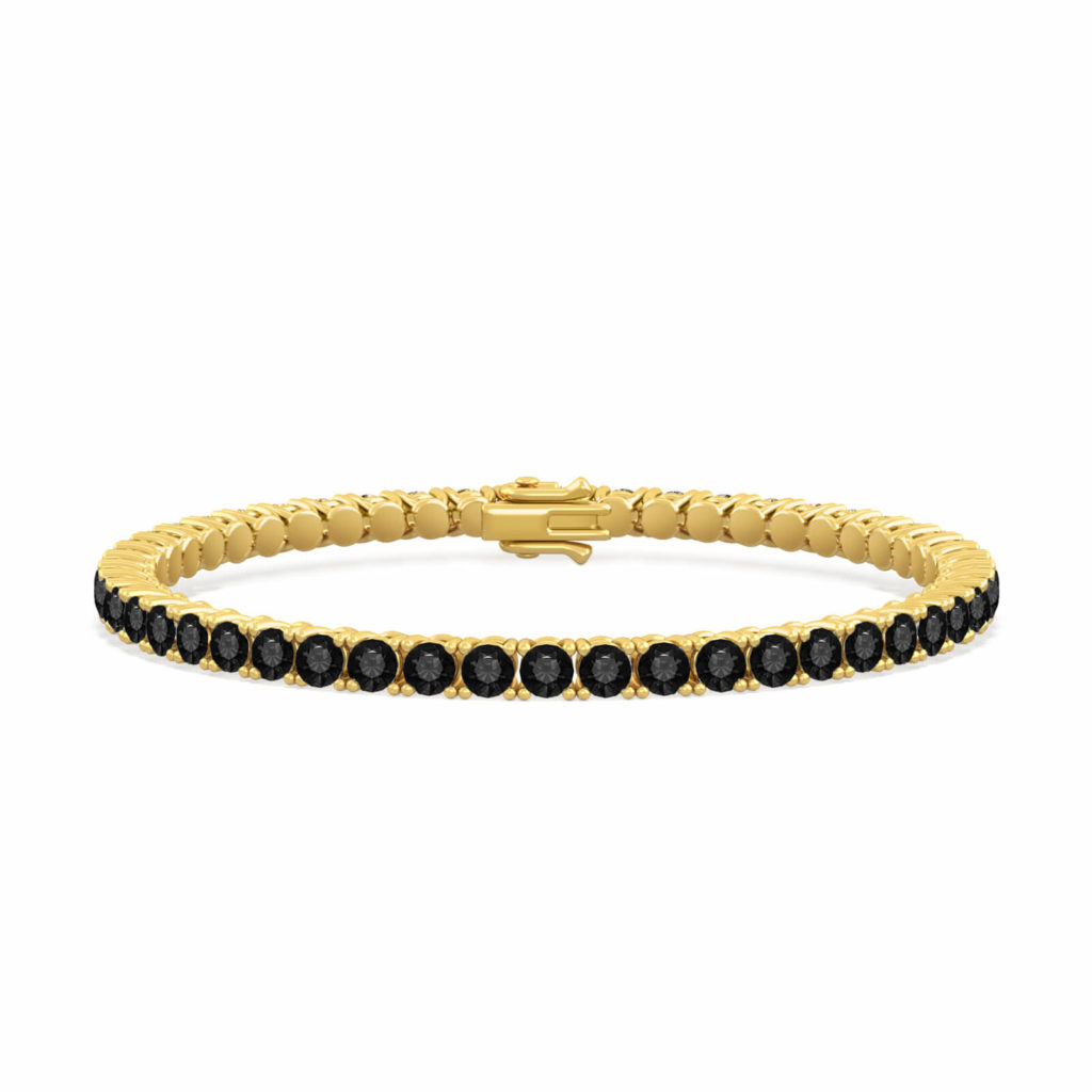 black-diamond-tennis-bracelet-queen-18k-gold