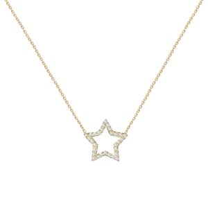 Diamant-Stern-Halskette-hollywood-Stern-18k-gold