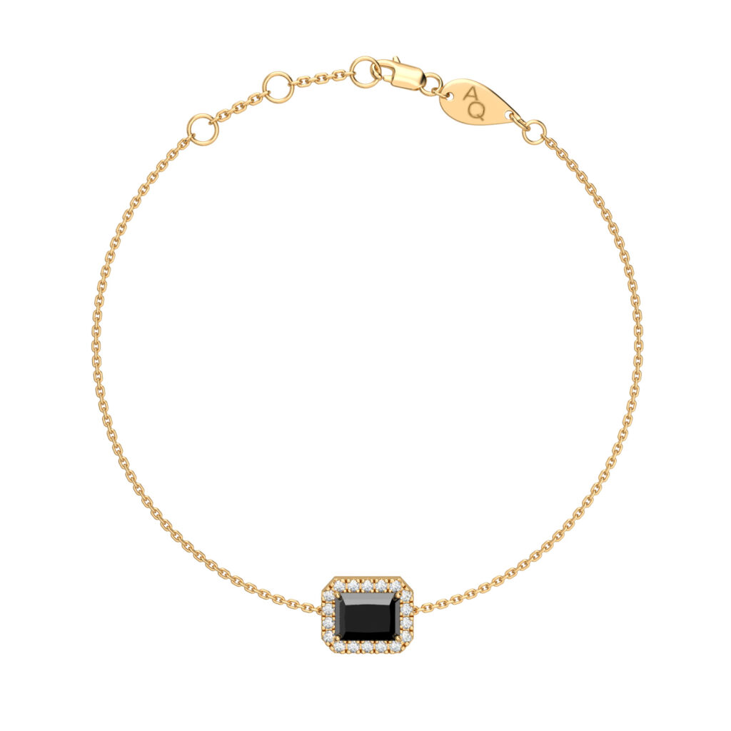 bracelet en diamant noir-onyx-cleopatra-18k-or