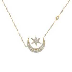 collier diamant-lune-et-étoile-ramadan-18k-or