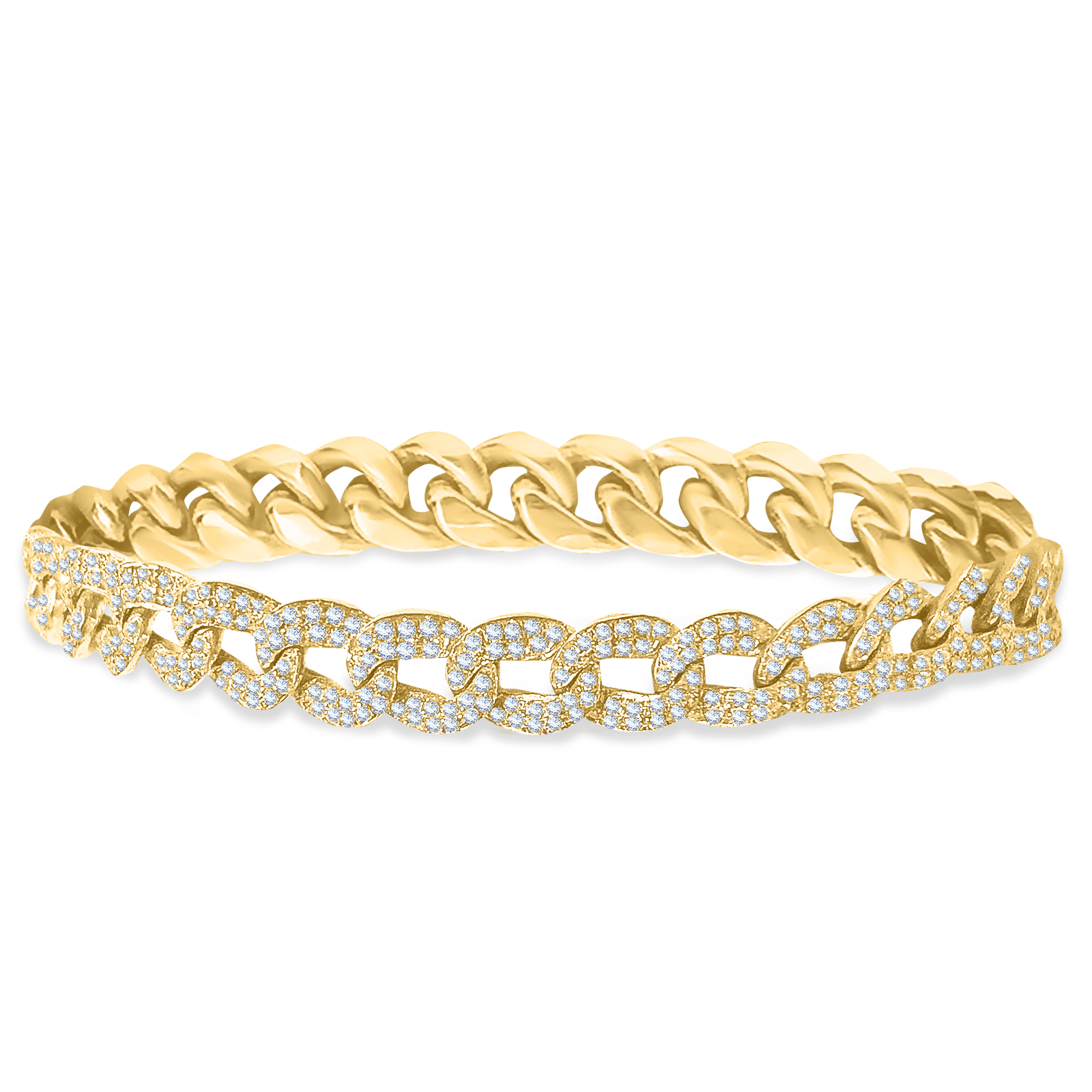 Bracelet Pave Diamonds on 18K Gold - Aquae Jewels