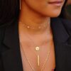 Collana Cubic Bar 4 Sides Oro 18K