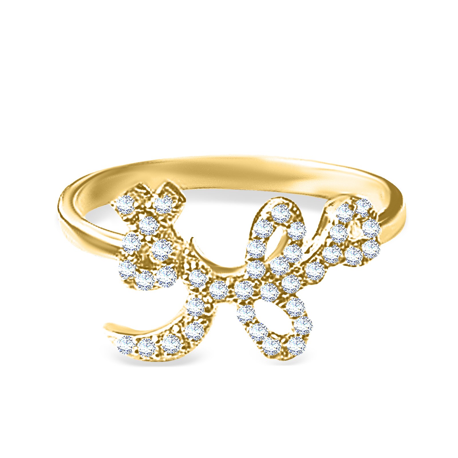 Ring 1 Name Diamanten Und 18k Gold Aquae Jewels