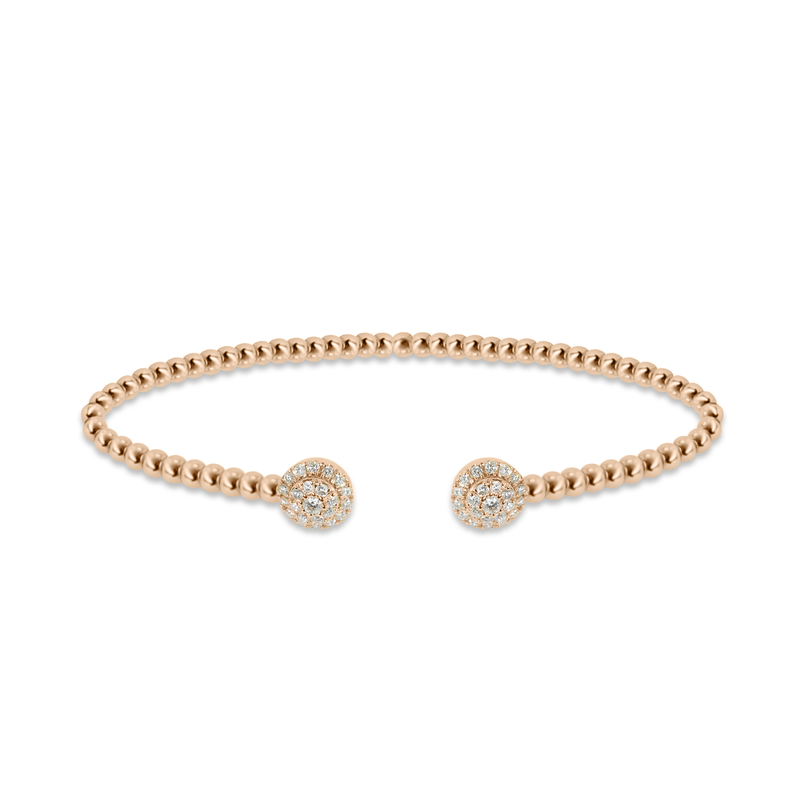 Bangle Sparkle Diamond Flower 18K Gold - Aquae Jewels