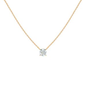 solitaire flottant-collier-or-diamant