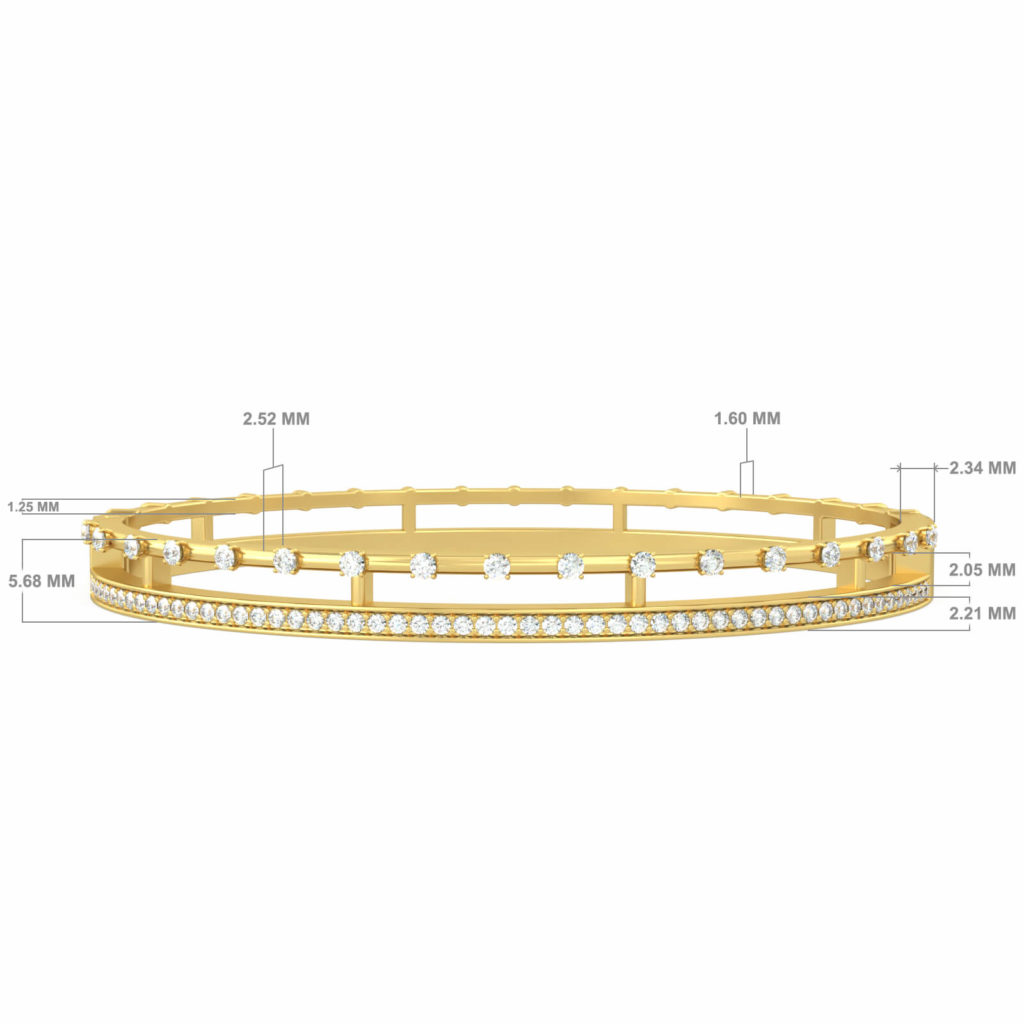 bracciale-bangle di diamanti-furla-18k-oro