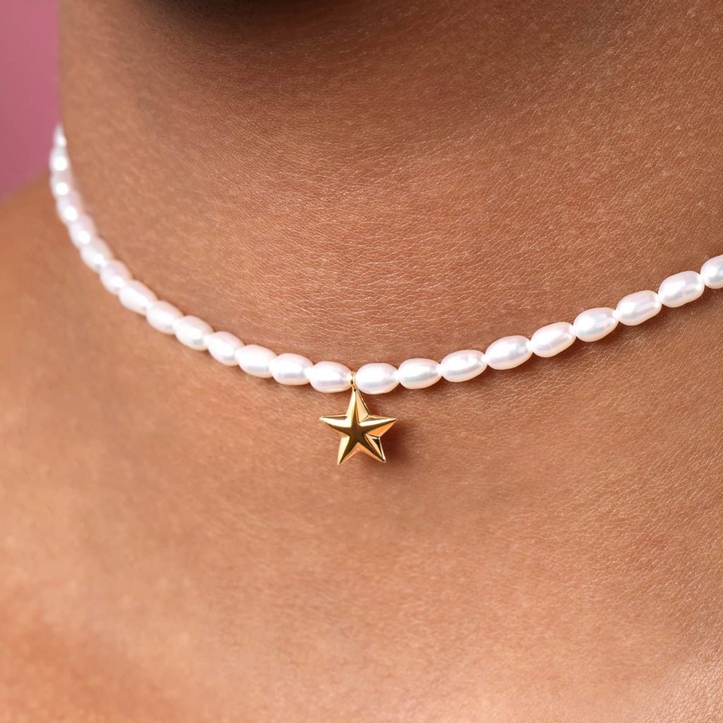 CHOKER PEARLS LITTLE STAR