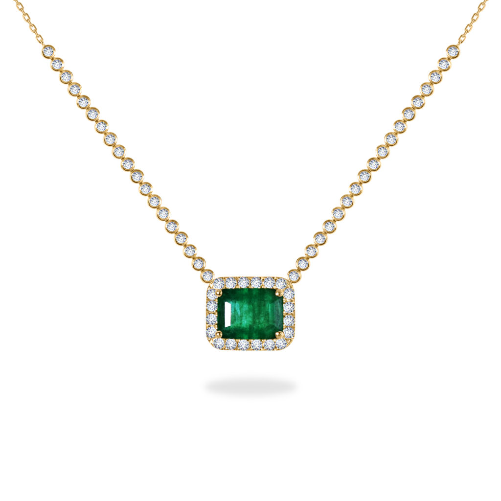 Necklace Cleopatra Queen Precious Stones, Diamonds And 18k Gold - Aquae ...