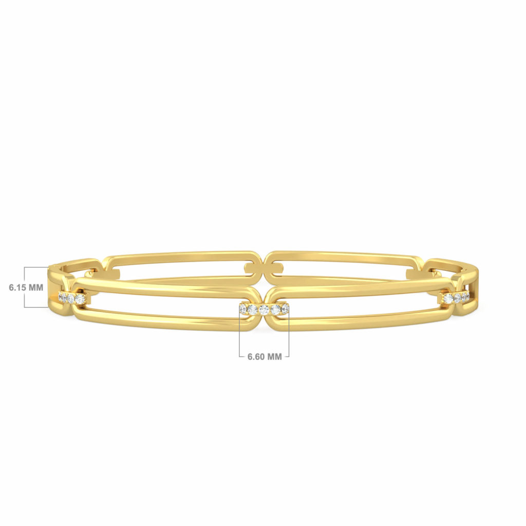 Classic Gold Bracelet - Milano Pure 18K Gold & Diamonds