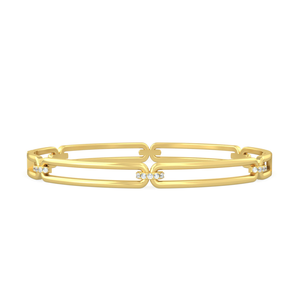 Classic Gold Bracelet - Milano Pure 18K Gold & Diamonds