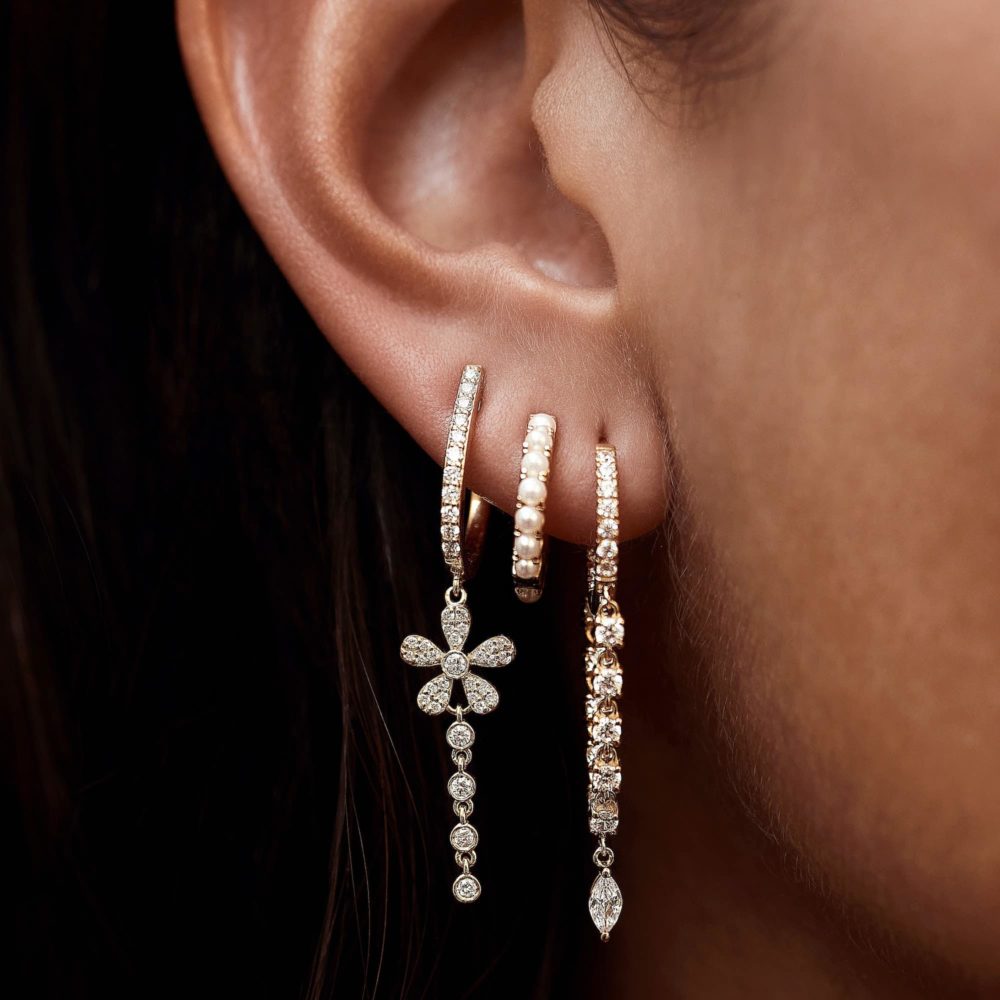 Earrings Pearls Clipper, 18K Gold