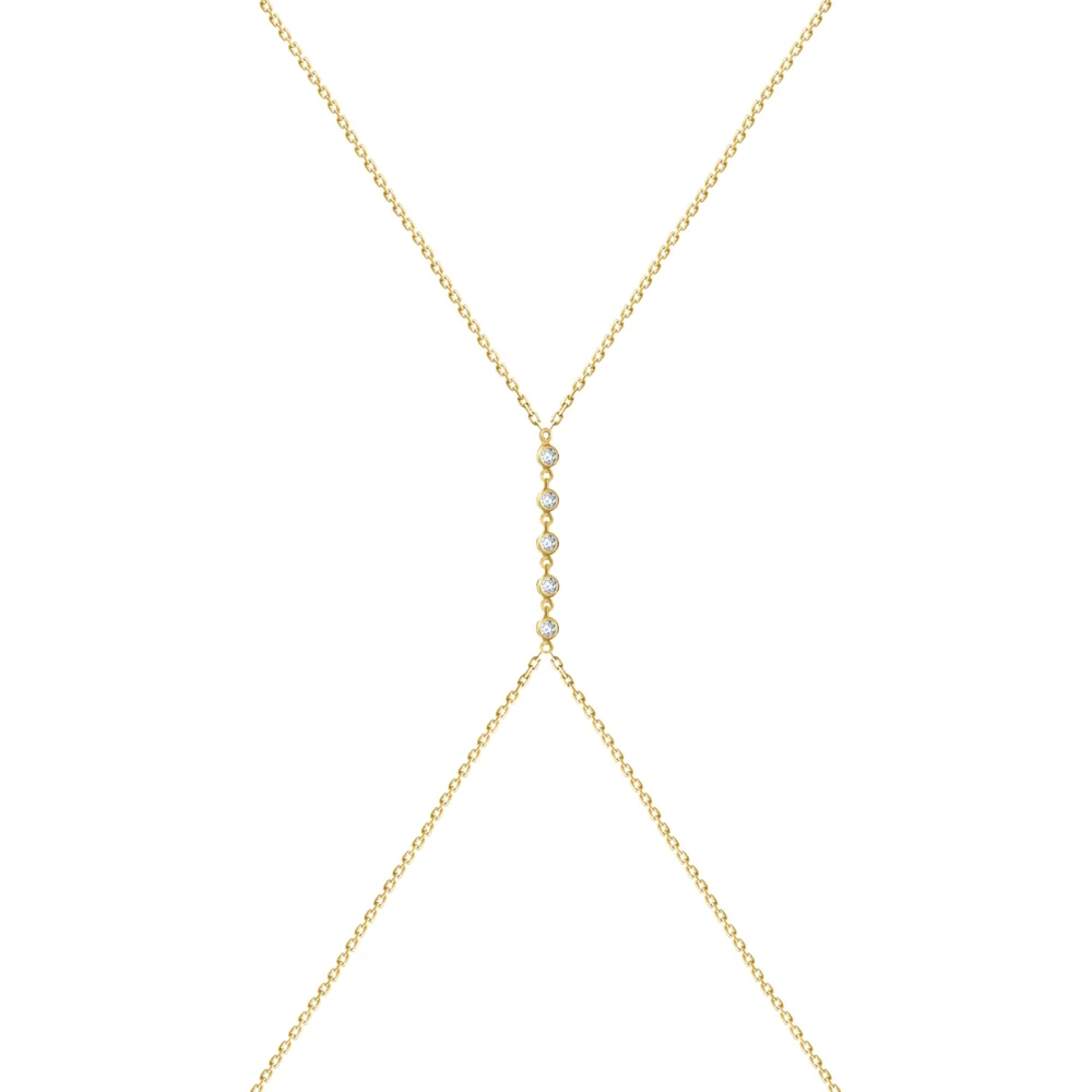 Body Chain Constellation Diamonds, 18K Gold - Aquae Jewels - Exquisite Jewelry