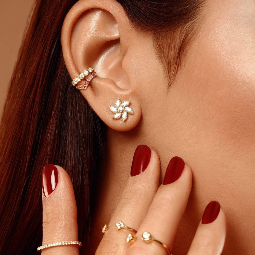 Earrings Stud My Sun Diamonds And 18K Gold