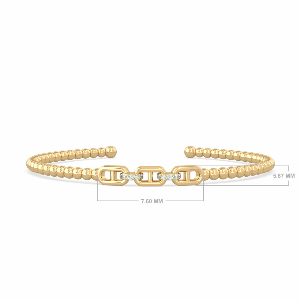 bracciale con perline d'oro-sparkle-fayette-18k-oro-diamanti