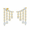 boucles d'oreilles élégantes-diamond-rain-18k-or