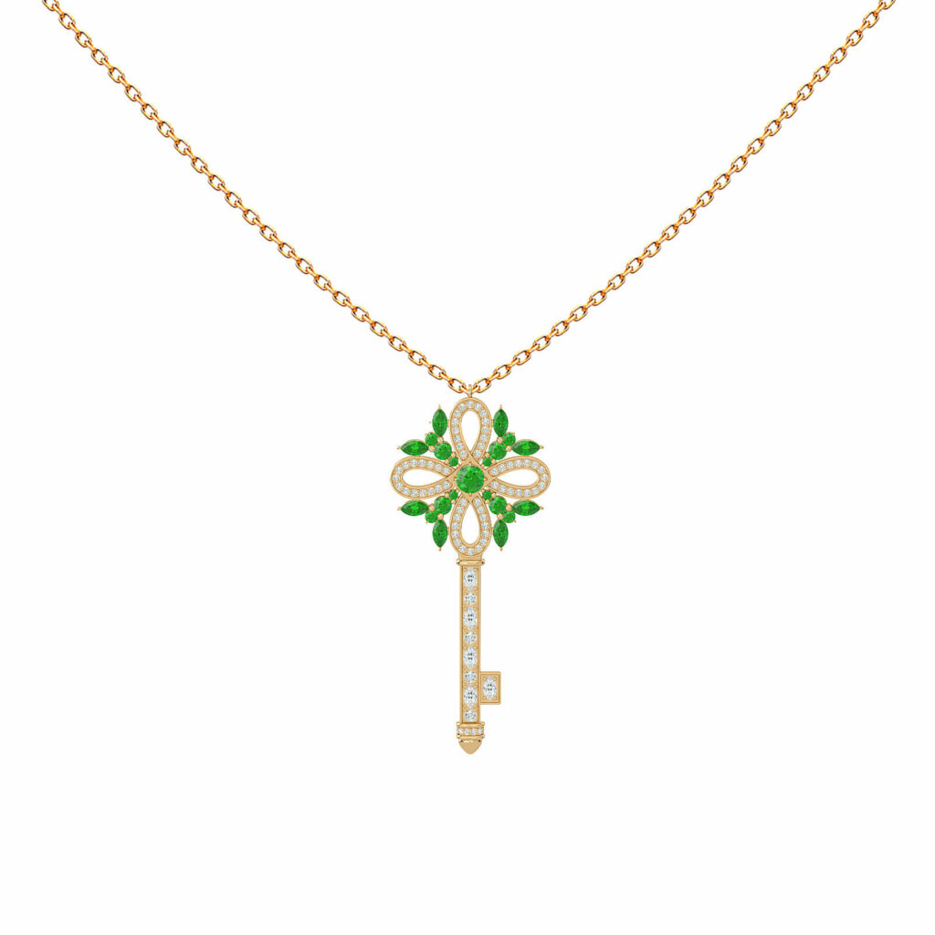 key-diamond-necklace-key-diamond-precious-stone