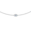 Evil Eye Choker with Diamonds and Precious Stone in 18K Gold