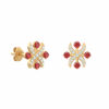 Boucles d'oreilles pierres élégantes-paris-18k-or-rubis-saphir-éméraldé