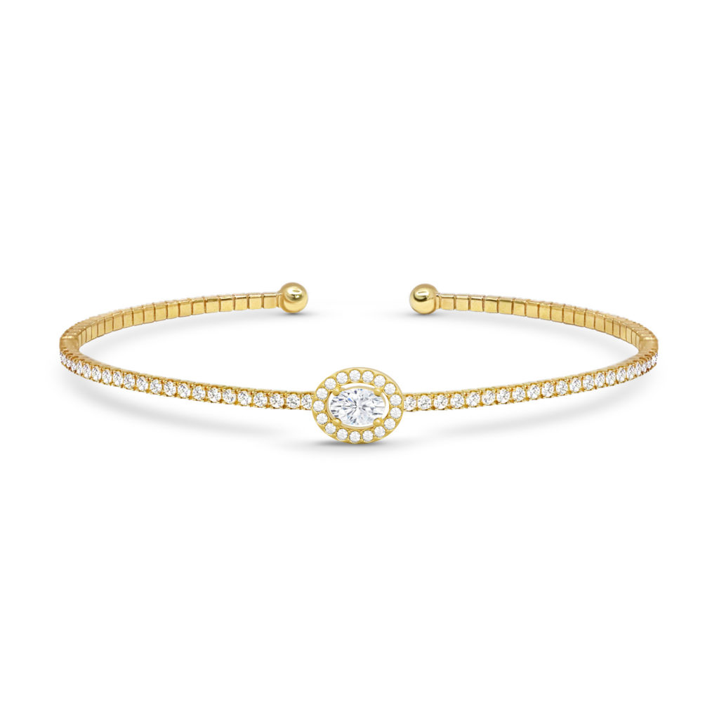 Bracelet coupe ovale - Verona Or 18K et diamants