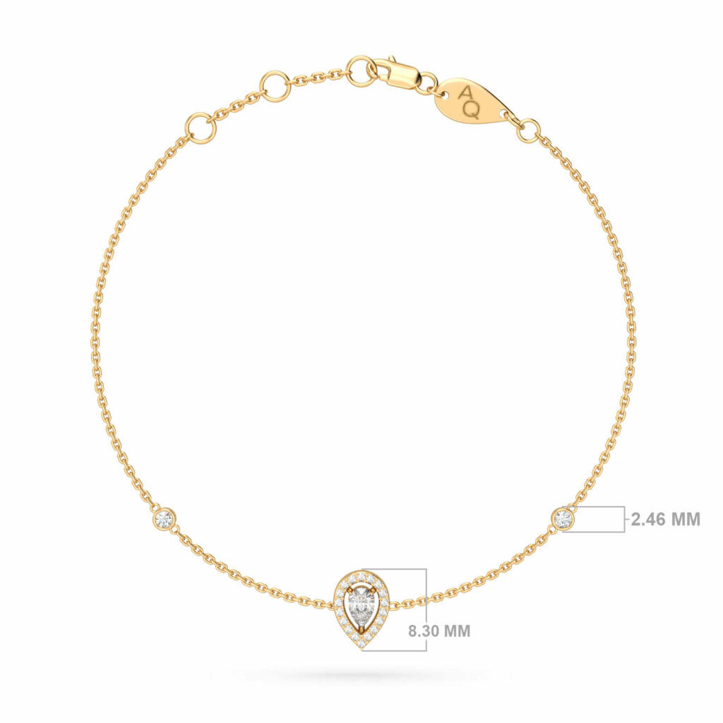 bracciale pera-diamante-verona-18k-oro