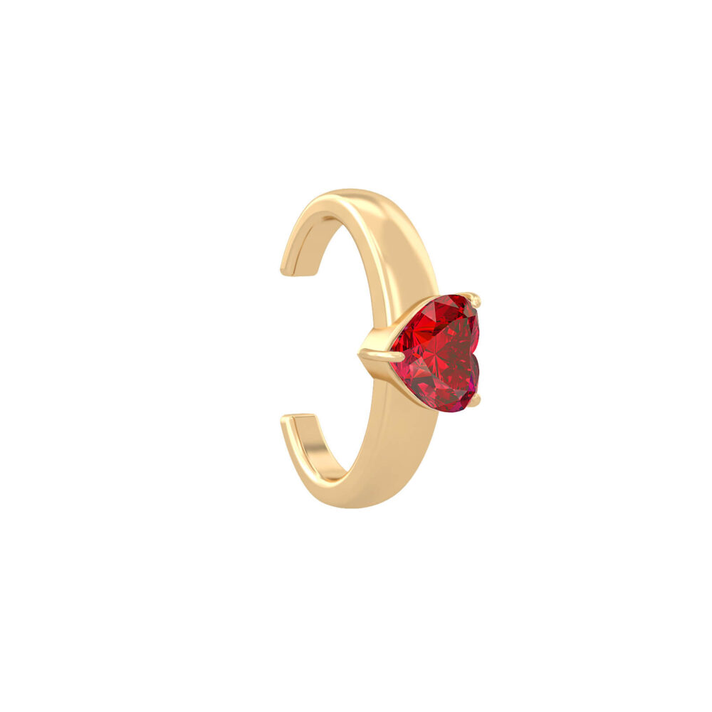 charming-heart-cuff-earring-precious-stone-18k-gold-ruby-sapphire-emerald-pink-sapphire-blue-topaz