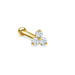 Britney Nose Pin- yellow gold - Aquae Jewels - Exquisite Jewelry