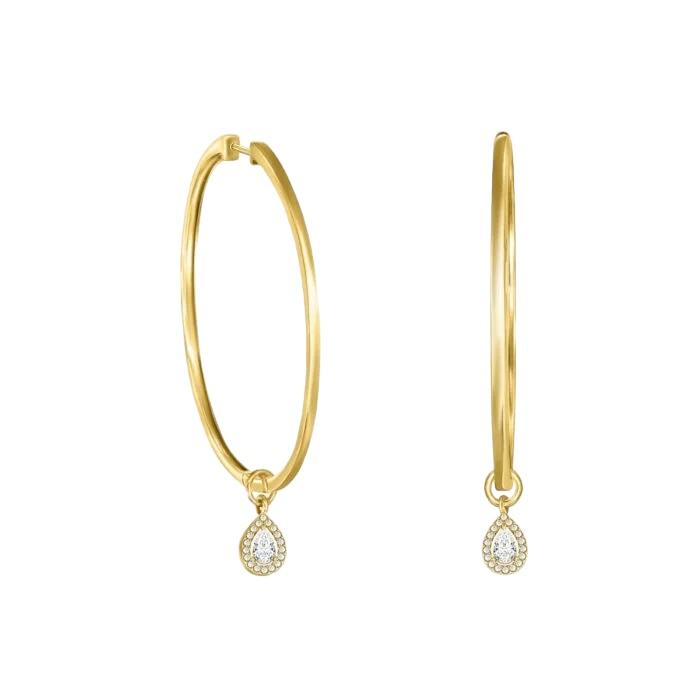 Grandes boucles d'oreilles en poire pure-Y