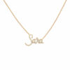 collier nom or et diamant 4 lettres