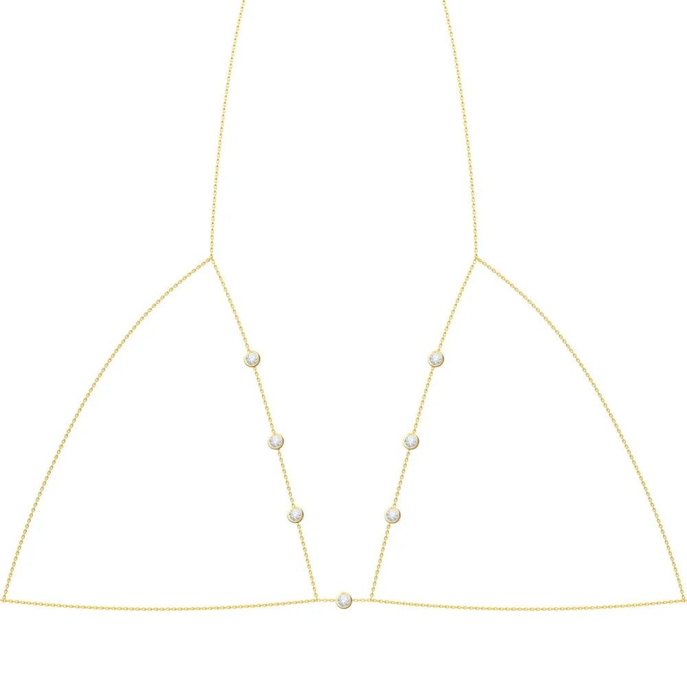 Body Chain Bianca - yellow gold- Aquae Jewels - Exquisite Jewelry