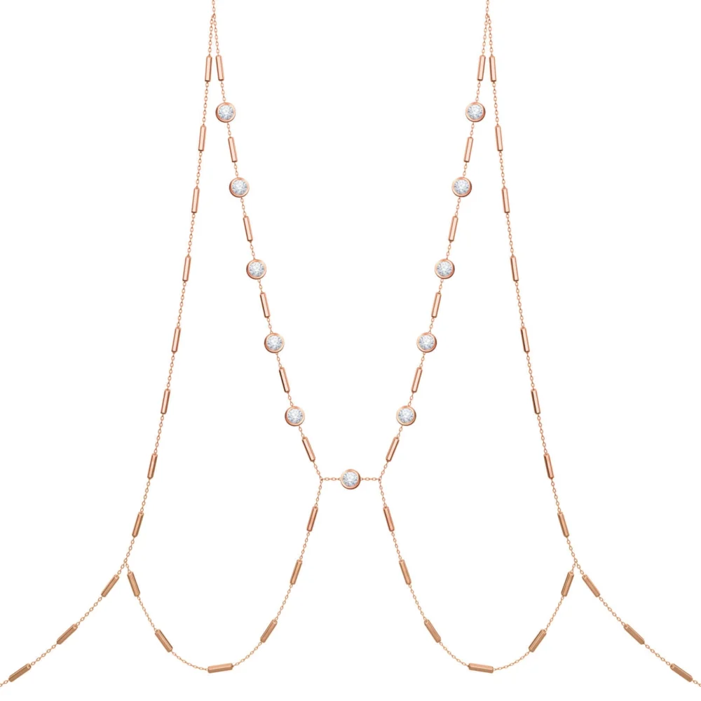 Body Chain Mrs Claude, 18K Gold and Diamonds -rose gold - Aquae Jewels - Exquisite Jewelry