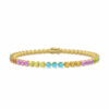 bracciale da tennis colorato-pietre preziose-18k-oro