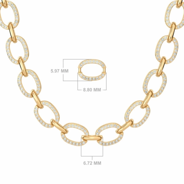 Chain Vanine Simple, 18K Gold & Diamonds - Aquae Jewels - Exquisite Jewelry in 18k Gold & Diamonds _ Dubai