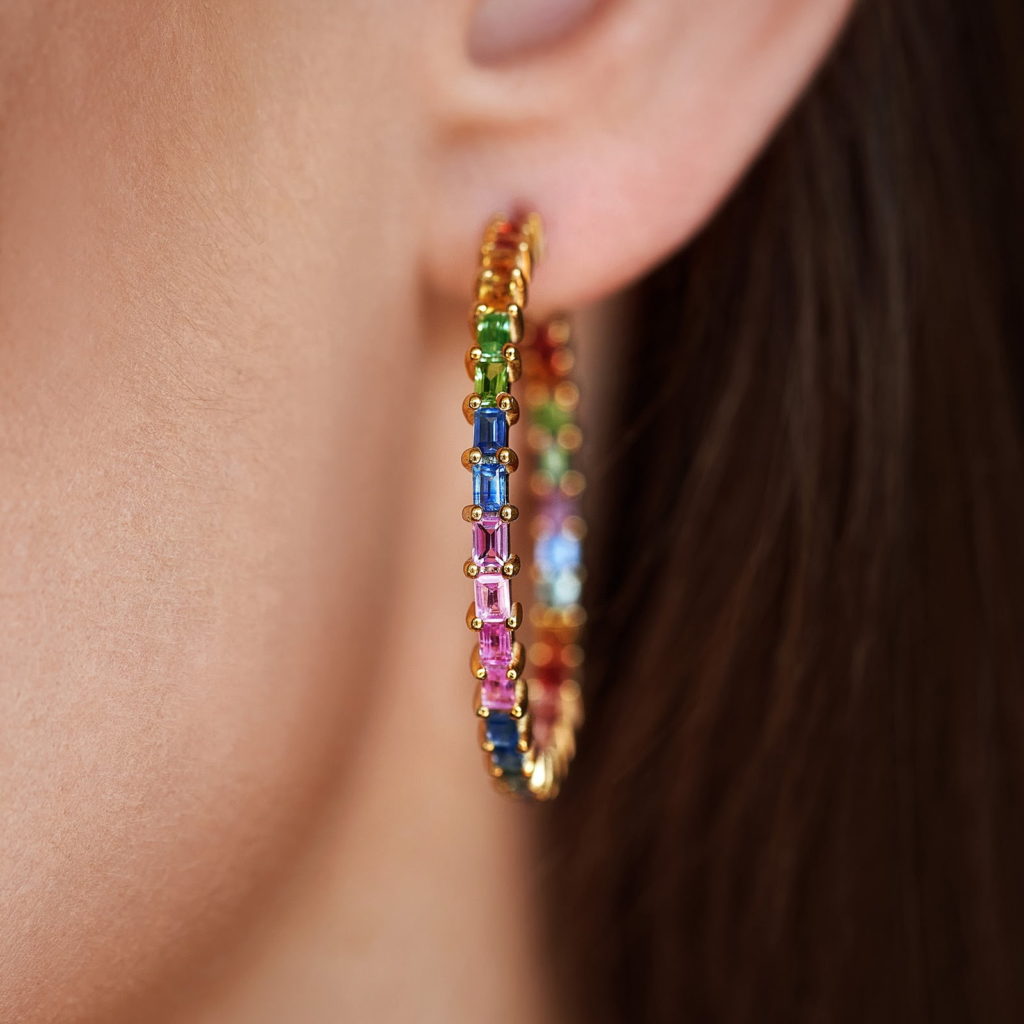 EARRING HOOPS RAINBOW