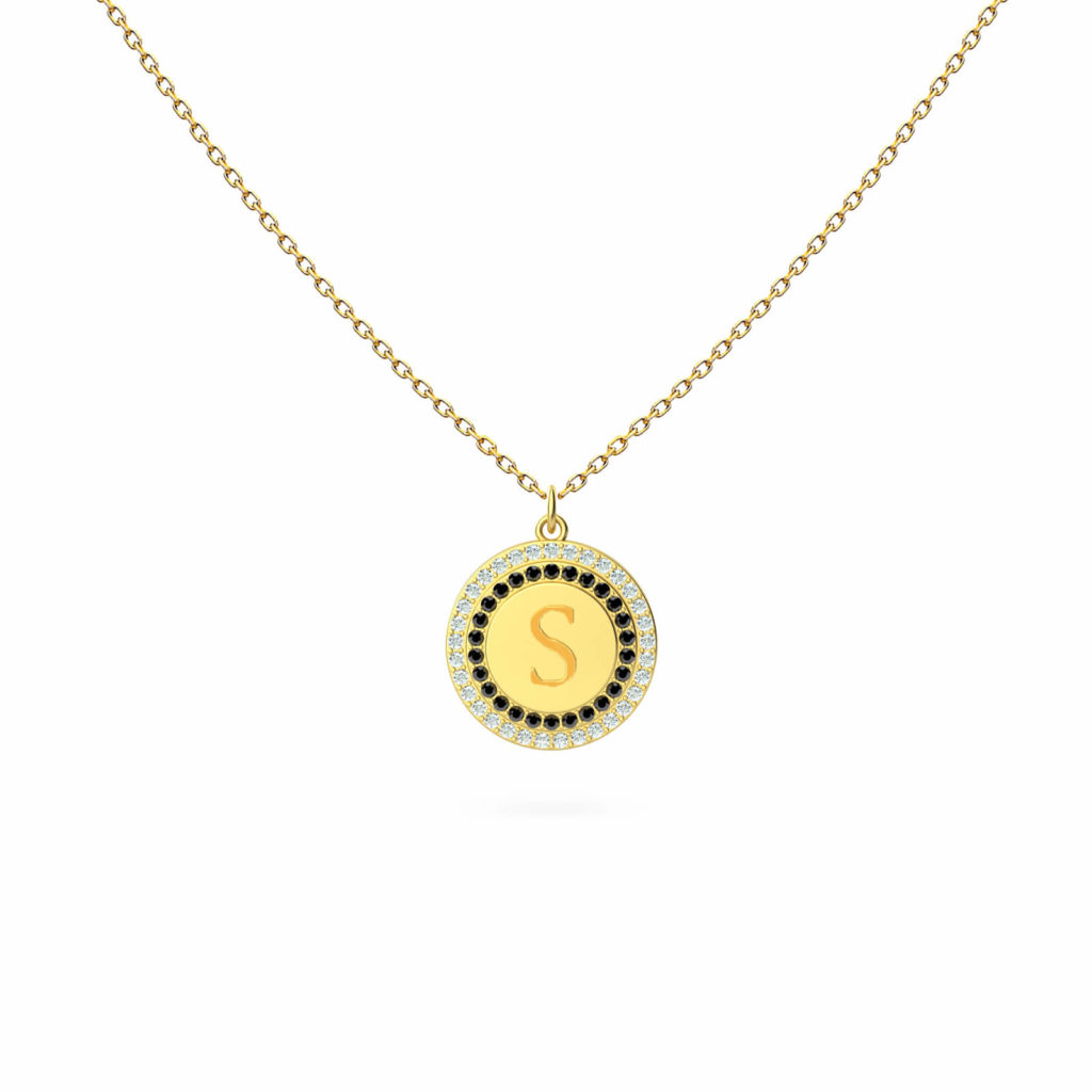 or et diamant - collier - médaille