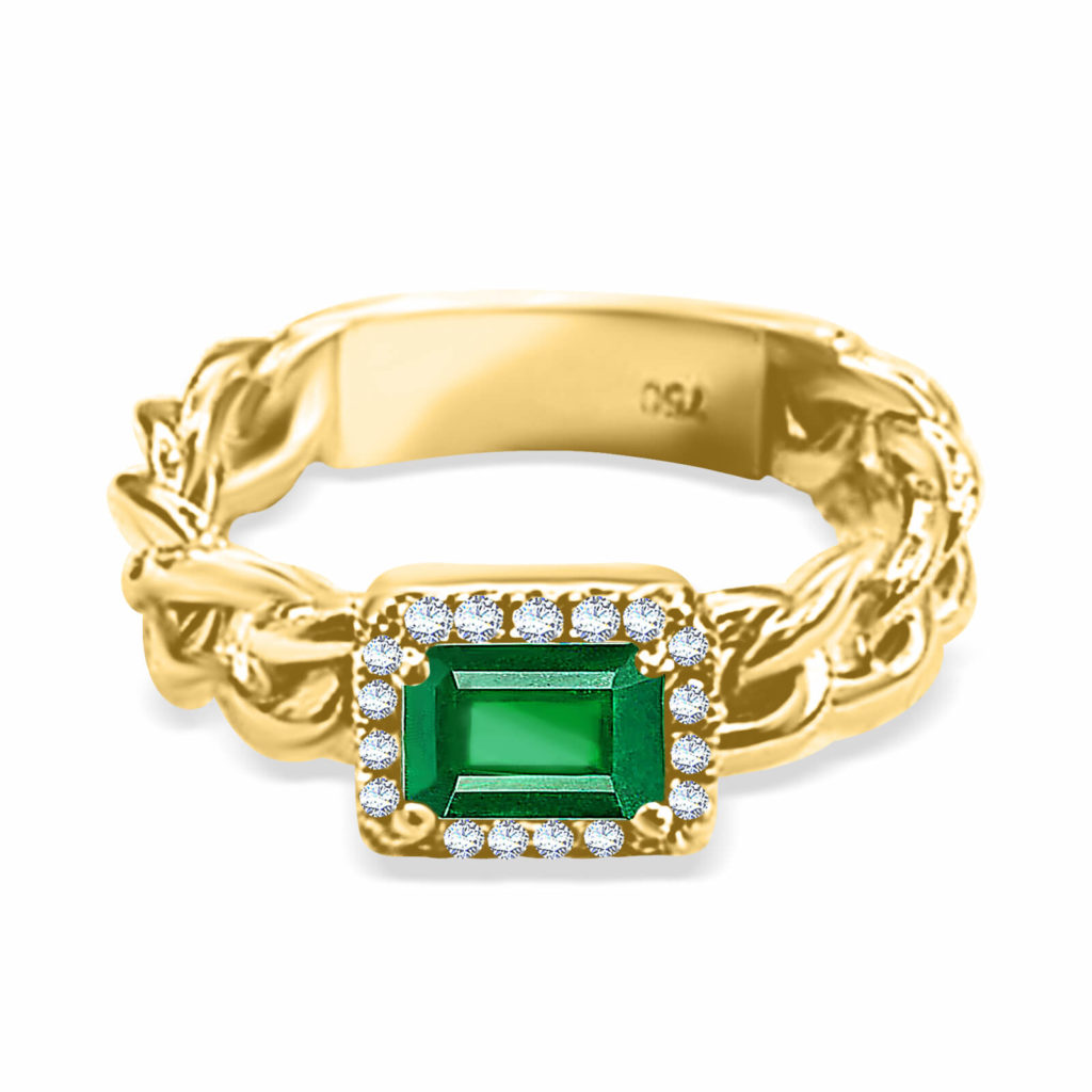 bague en or pour homme-cleopatra-pierre precieuse-18k-or