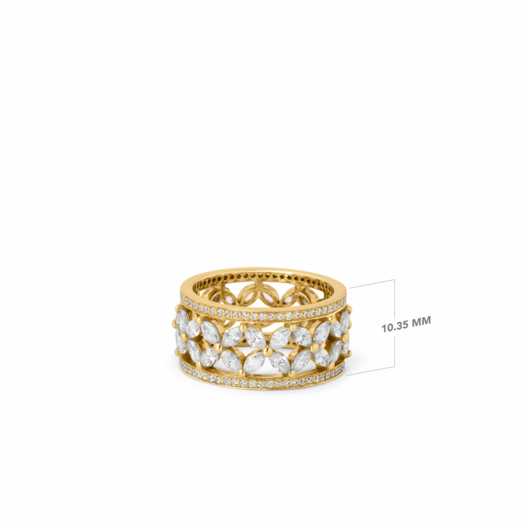 anello-fiore di diamante-regina-filippina-18k-oro